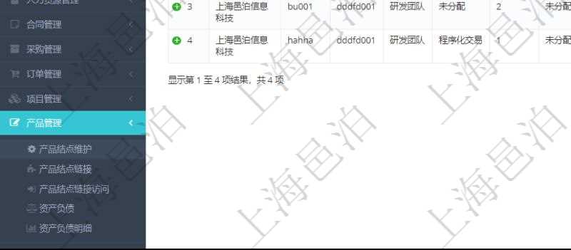 在項目管理軟件里可通過產品管理系統查詢返回產品結點維護列表信息,比如::單位、部門、團隊、父節點、序號、初始根節點、結點類型、結點名稱、描述、創建時間、更新時間、關鍵字、創建者、擁有者。